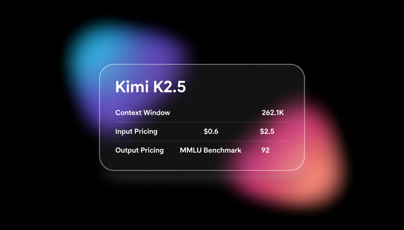 Kimi K2.5: 1T Agent Swarm Model at $0.60/M Input Tokens